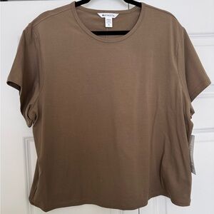 Athleta Essential Short Sleeve Tee in Brown